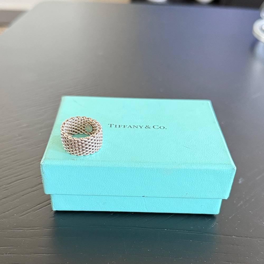 Tiffany & Co. Mesh Silver Ring